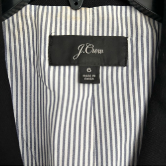 J Crew Parke Blazer in Wool Flannel Black Size 6 - Picture 6 of 12